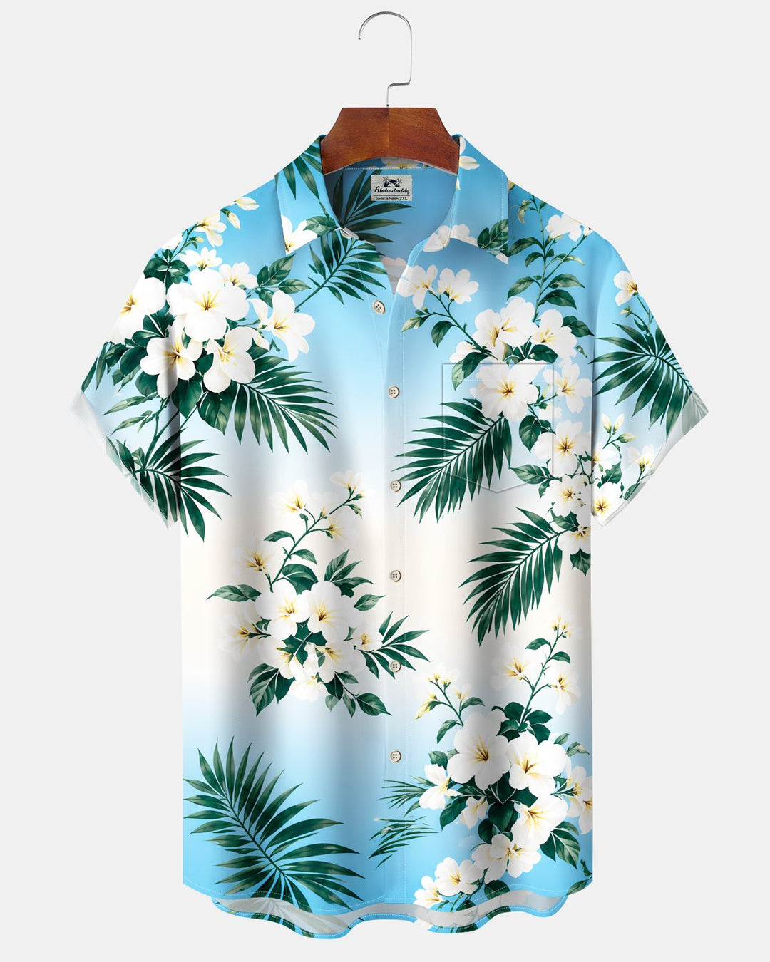 Alohadaddy® Hawaiian Floral Print Art Button Pocket Cardigan Men&