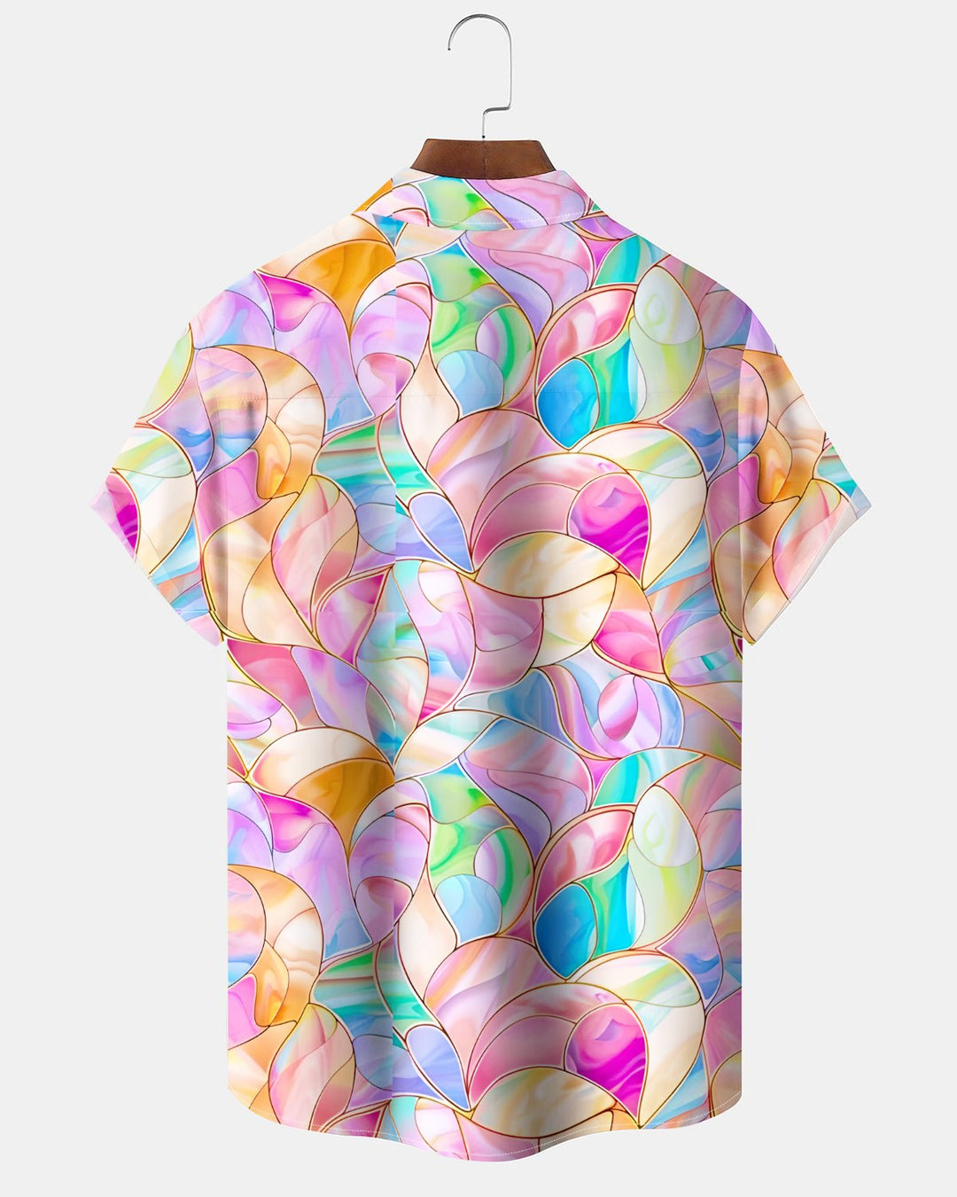 Alohadaddy® Hawaiian Colorful Geometric Print Art Button Pocket Cardigan Men&