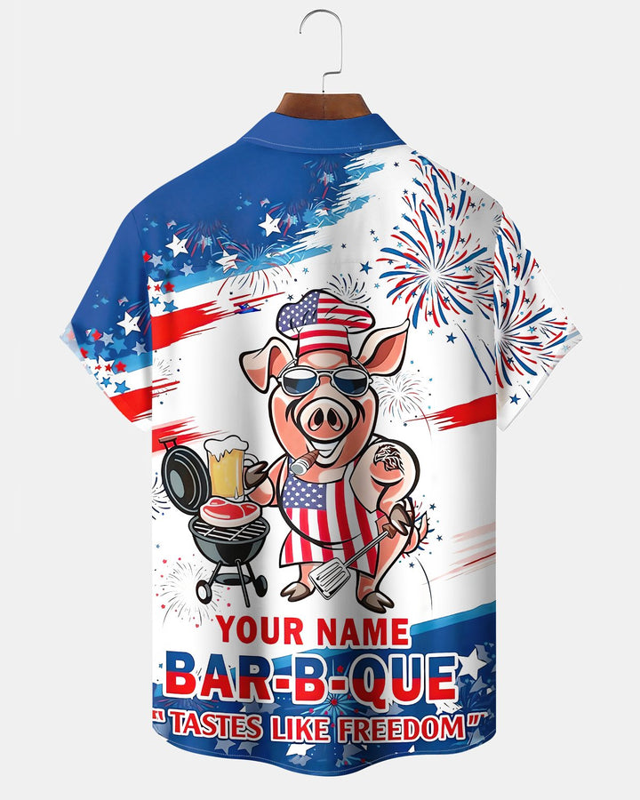 Alohadaddy® Vintage Pig Print Art Men&