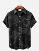 Alohadaddy® Men's Short-Sleeve Button-Down Shirt with Pocket Short Sleeve Print
