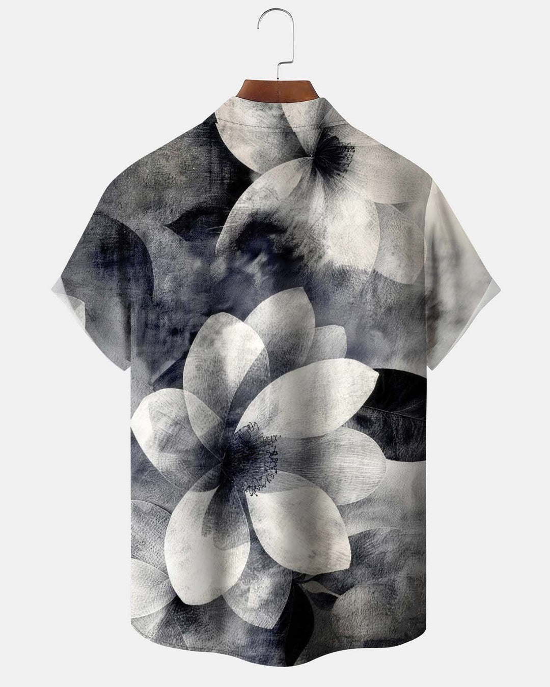 Alohadaddy® Men’s Short-Sleeve Button-Down Shirt  Vintage Floral Print with Pocket