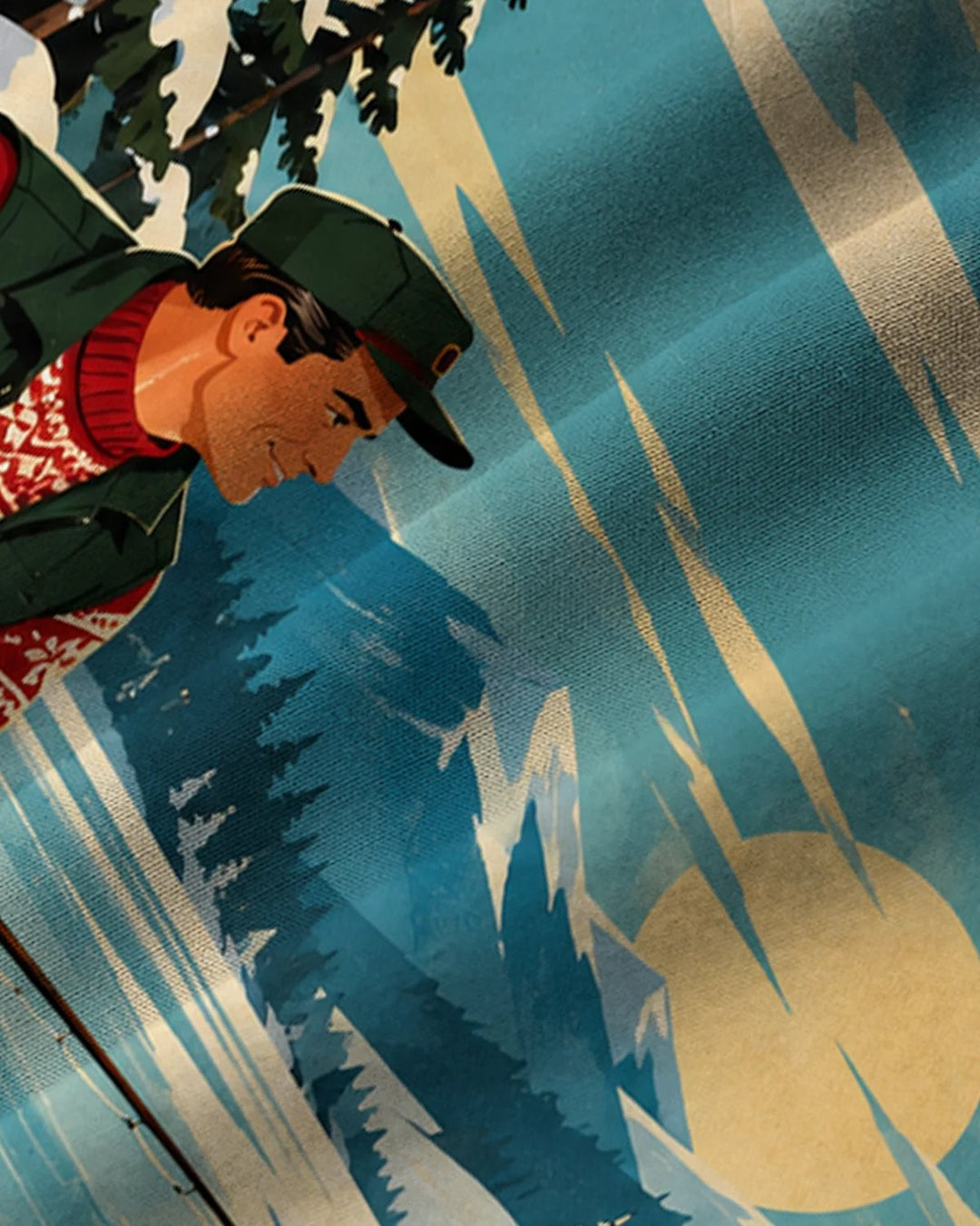 Alohadaddy® Retro Holiday Christmas Atomic Dog Print Men&