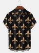 Alohadaddy Vintage Holiday Mardi Gras Short Sleeve Pocket Shirt