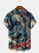 Alohadaddy Hawaiian Vintage Ocean Octopus Pocket Shirt