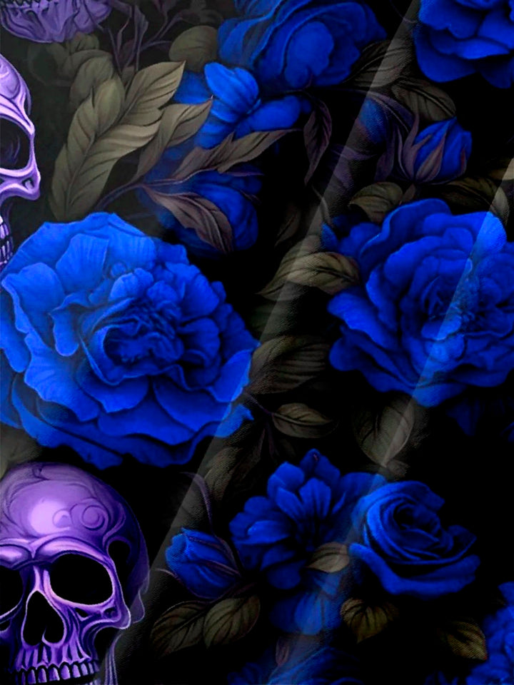 Alohadaddy Retro Skull Flower 3D Digital Print Men&