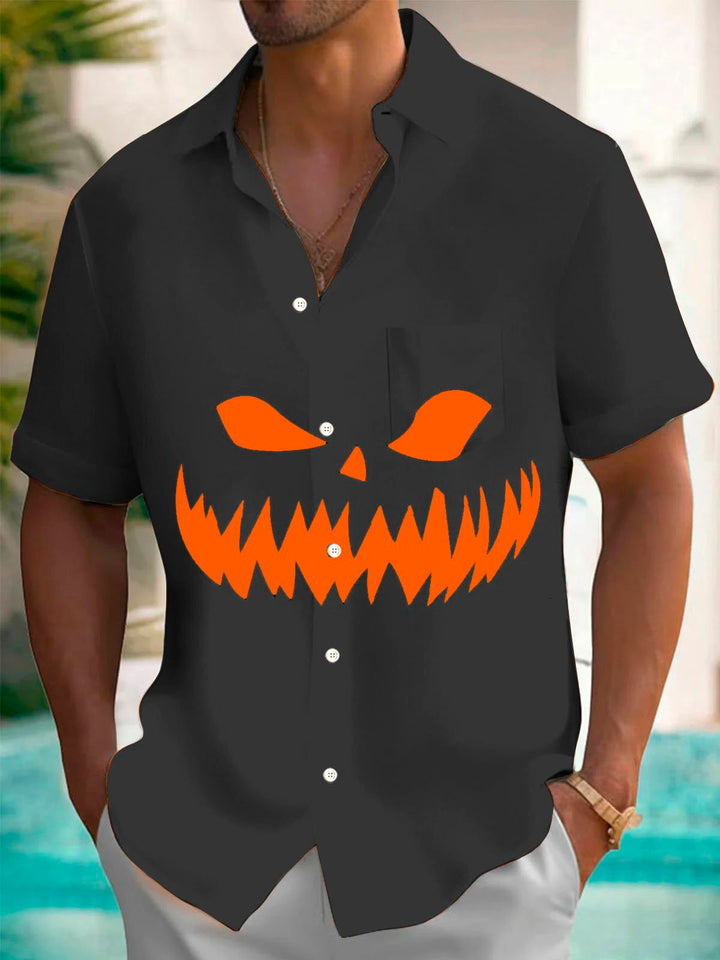 Alohadaddy Retro Halloween Pumpkin 3D Digital Print Men&