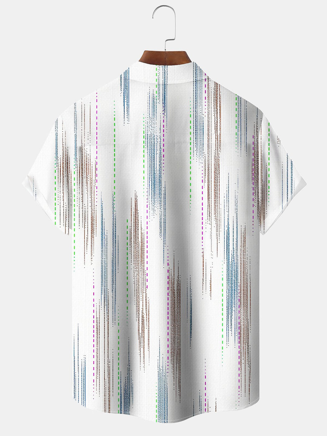 Alohadaddy Casual Daily Stripes Palm Trees Print Art Button Cardigan Pockets Breathable Soft Long Large Size Short Sleeve Shirt