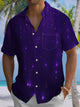 Alohadaddy® Casual Starry Pockets Moisture Wicking Large Size Stretch Men's Short Sleeve Shirt