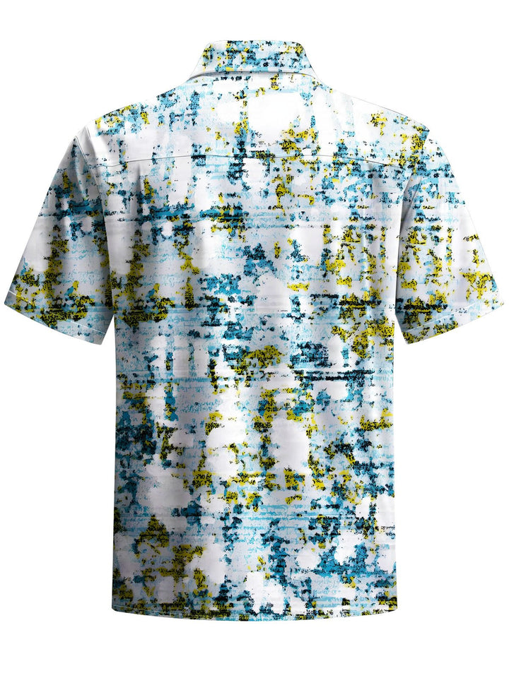 Alohadaddy® Casual Abstract Texture Print Moisture Wicking Men&