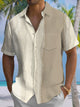 Alohadaddy® Casual Gradient Art Print Chest Pocket Mens Short Sleeve Shirt Big & Tall