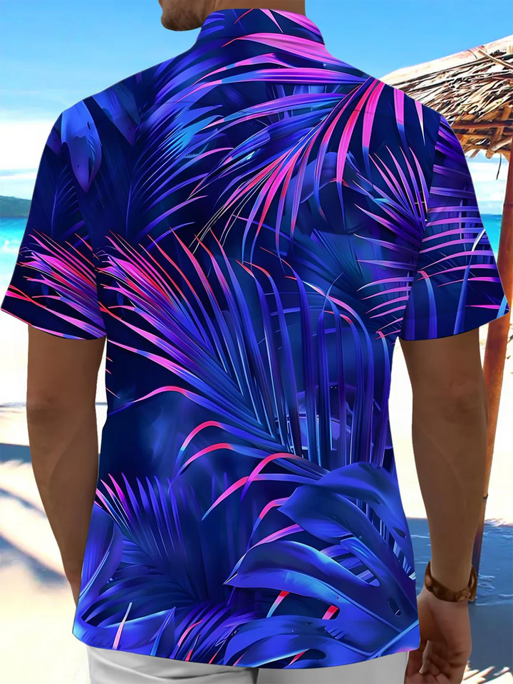 Alohadaddy® Hawaiian Palm Leaf Art Print Moisture Wicking Men&