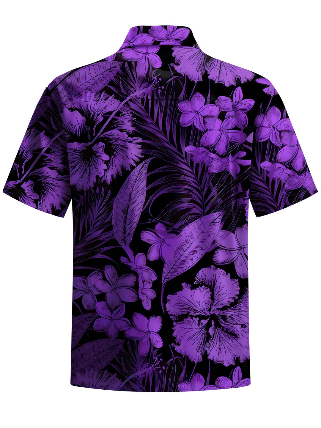 Alohadaddy® Hawaiian Floral Art Print Chest Pocket Mens Short Sleeve Shirt Big &amp; Tall