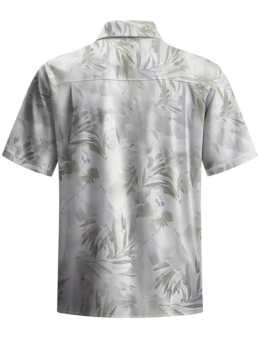Alohadaddy® Casual Leaves Art Print Chest Pocket Mens Short Sleeve Shirt Big &amp; Tall