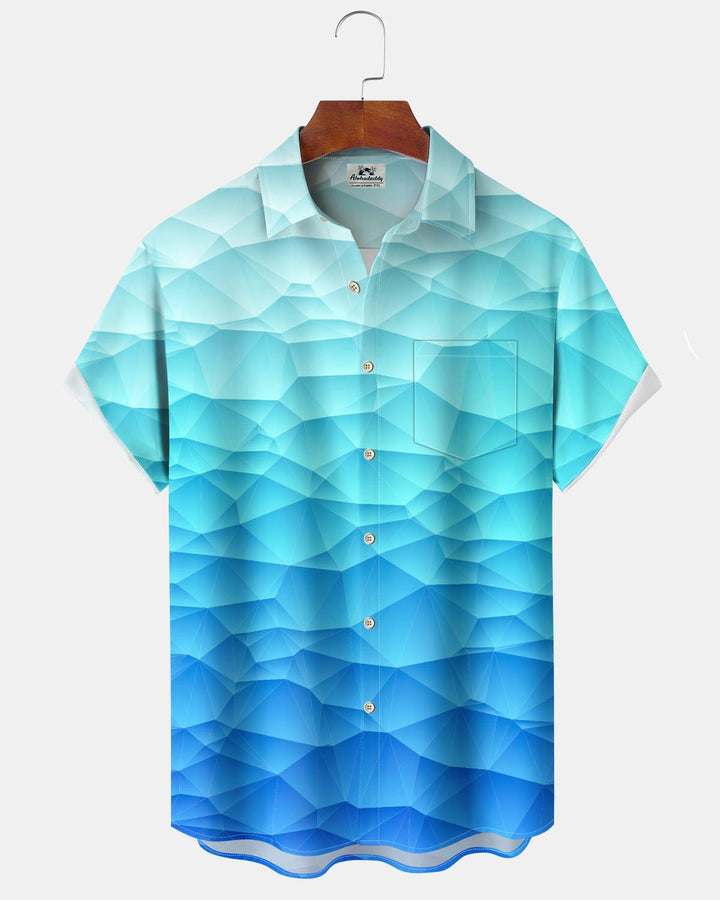 Alohadaddy® Casual Gradient Geometric Print Art Men&
