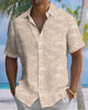 Alohadaddy® Vintage Horse Print Art Button Pocket Cardigan Men's Short Sleeve Shirt Big & Tall