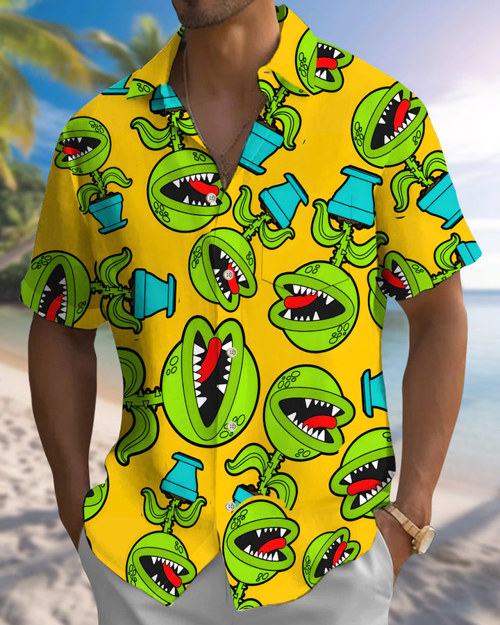 Alohadaddy® Casual Cartoon Monster Print Art Cardigan Men&