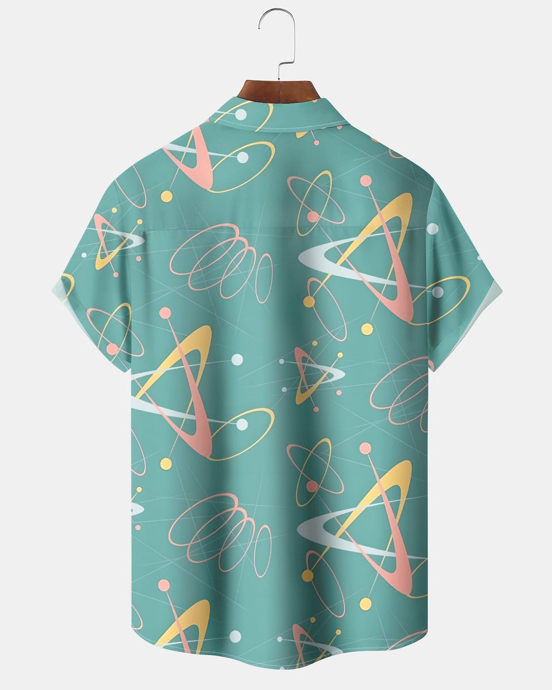 Alohadaddy® Casual Atomic Print Art Button Pocket Cardigan Men&