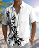 Alohadaddy® Casual Bamboo Print Artistic Button Pocket Cardigan Men's Short Sleeve Shirt Big & Tall