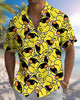 Alohadaddy® Casual Duck Print Art Button Pocket Cardigan Men's Short Sleeve Shirt
