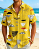 Alohadaddy® Casual Abstract Print Art Button Pocket Cardigan Men's Short-Sleeve Shirt