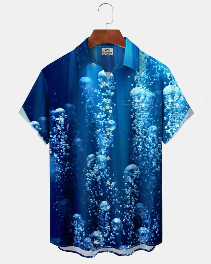 Alohadaddy® Vintage Bubble Print Art Button Pocket Cardigan Men&