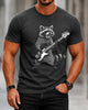 Alohadaddy® Men's Short-Sleeve Crew Neck T-Shirt with Vintage Music Print