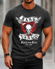 Alohadaddy® Vintage Rock-Style Graphic Crew-Neck Short-Sleeve T-Shirt
