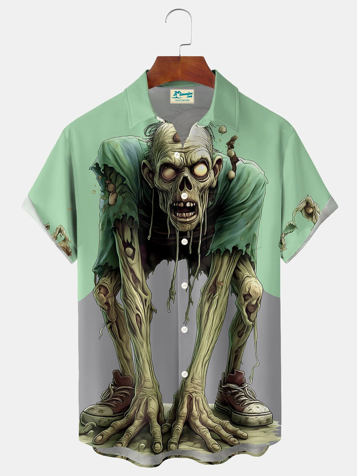 Alohadaddy® Halloween Plants vs. Zombies Dislocation Visual Print Men&