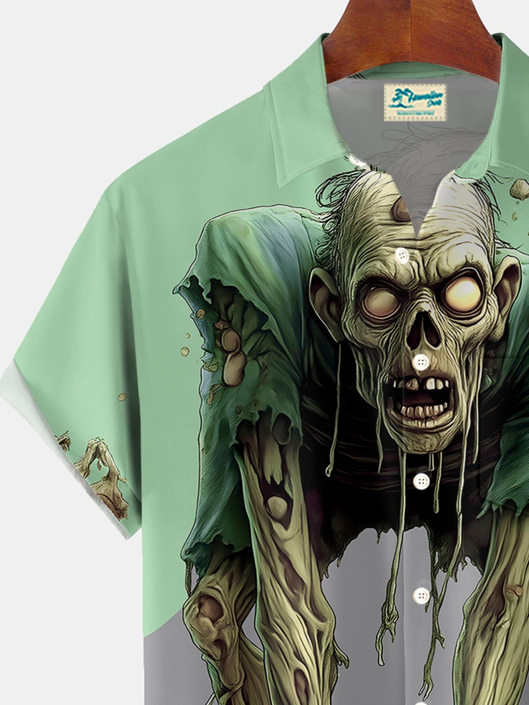Alohadaddy® Halloween Plants vs. Zombies Dislocation Visual Print Men&