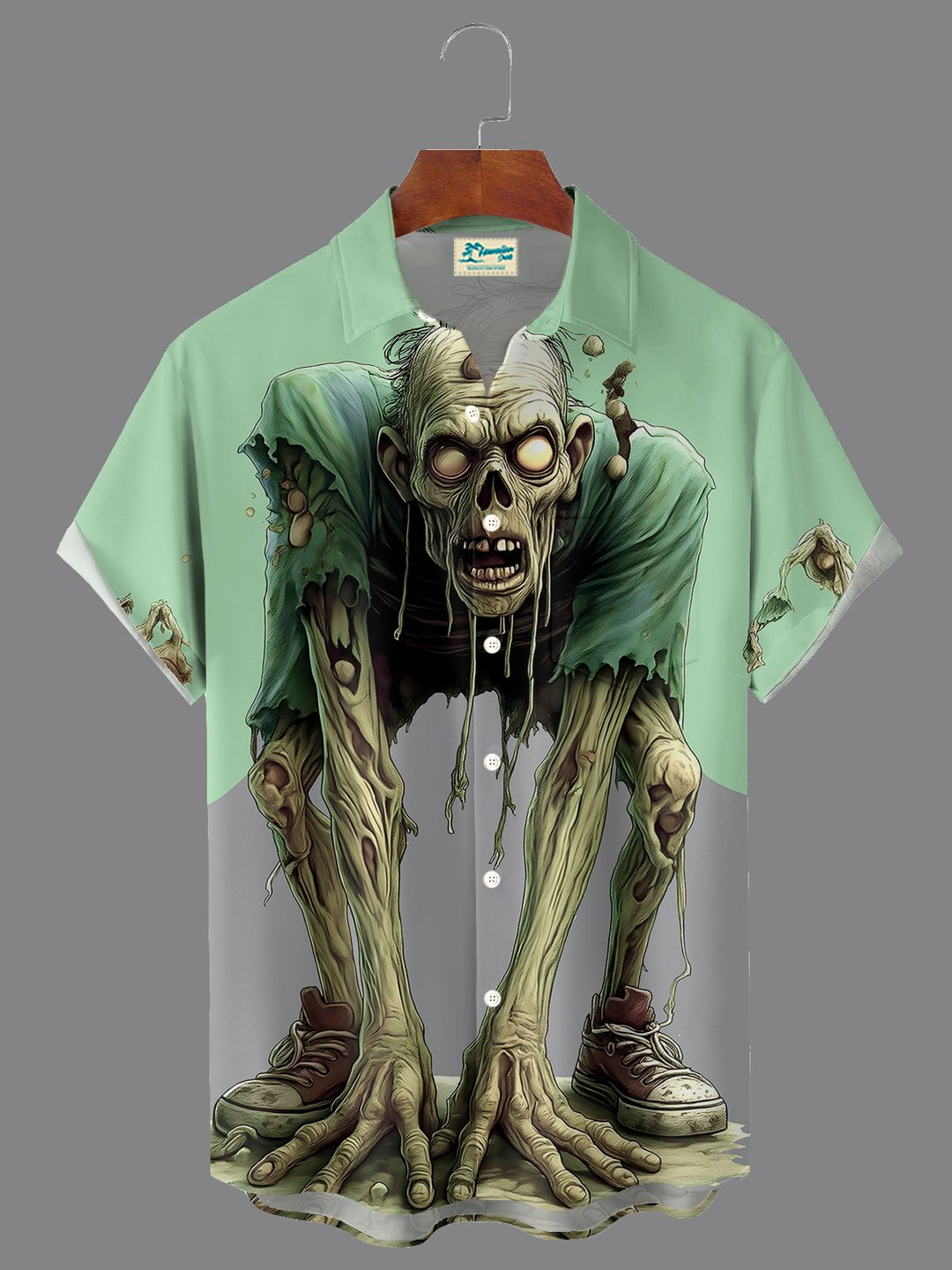 Alohadaddy® Halloween Plants vs. Zombies Dislocation Visual Print Men&