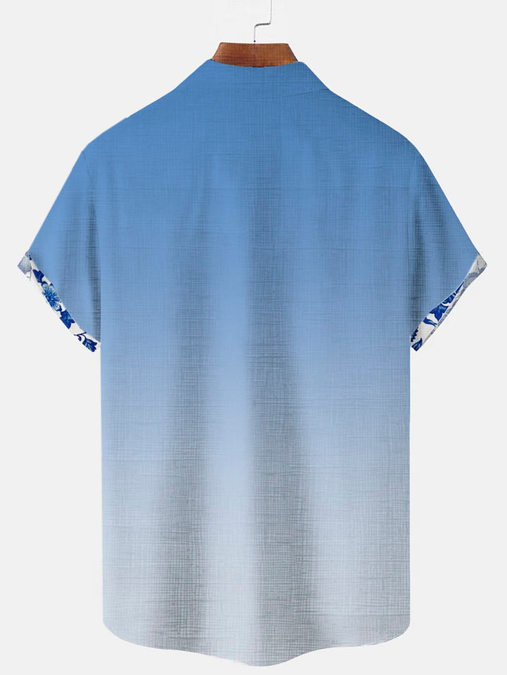 Alohadaddy® Hawaiian Gradient Floral Print Men&