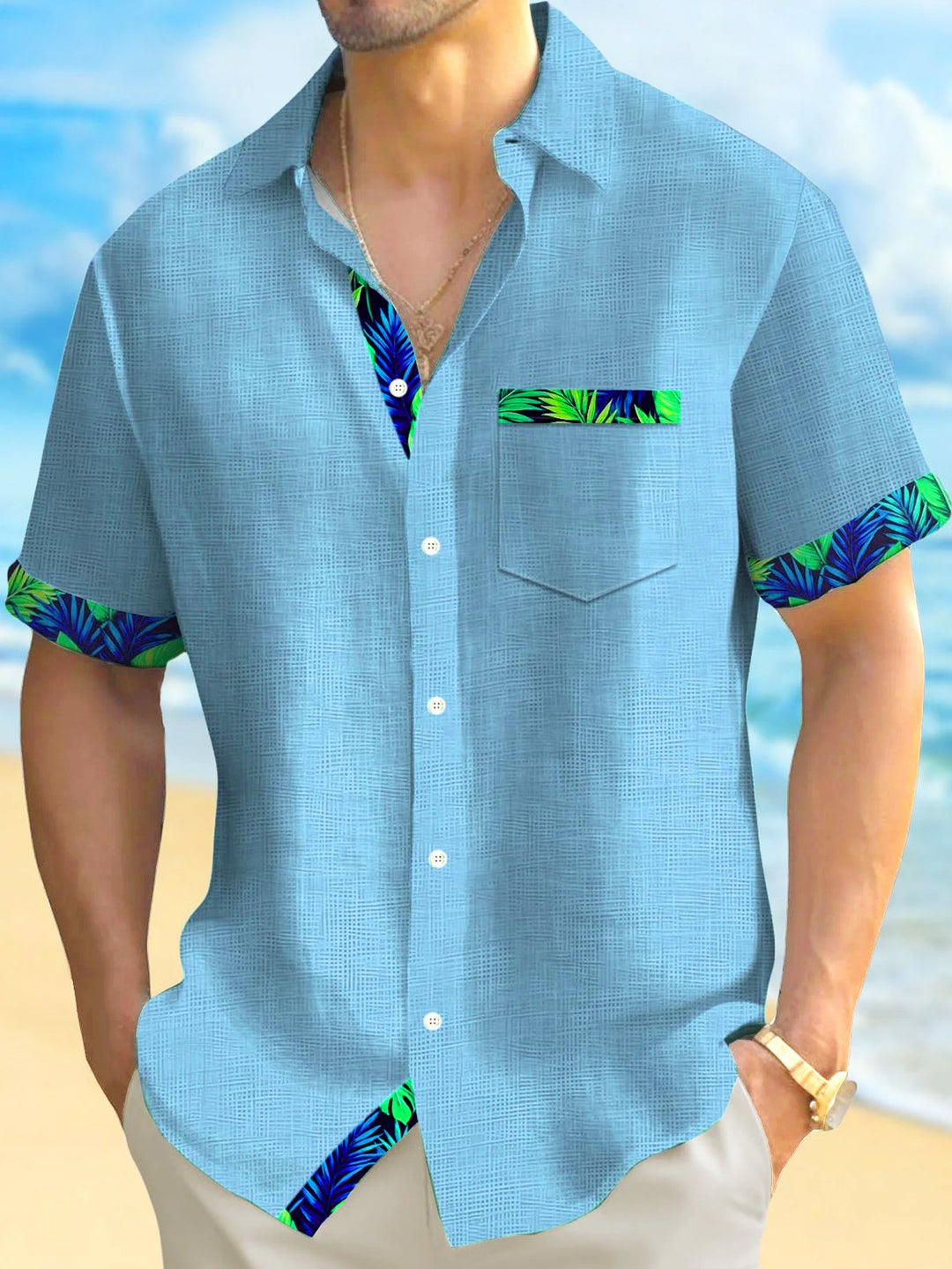 Alohadaddy® Hawaii Basic Textured Floral Print Men&