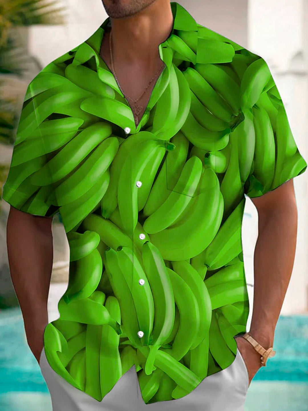 Alohadaddy® Hawaiian Fruit Banana Print Men&