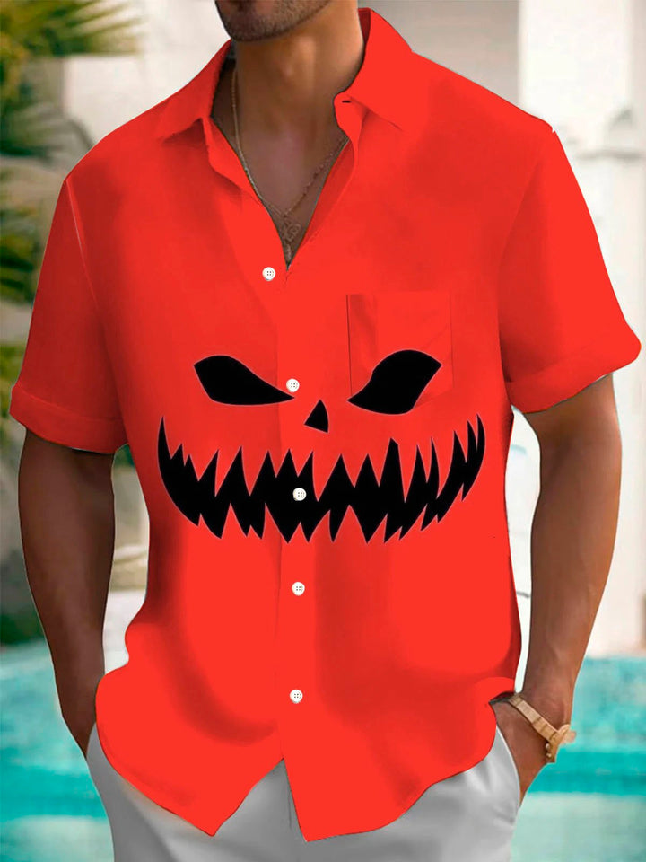 Alohadaddy Retro Halloween Pumpkin 3D Digital Print Men&