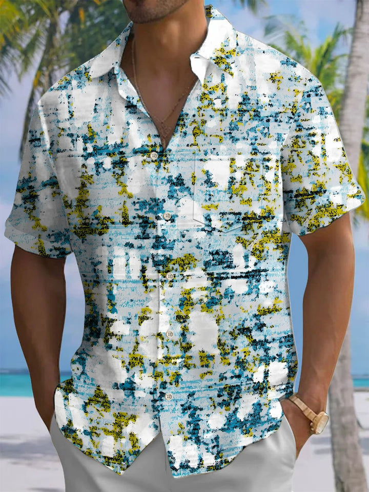 Alohadaddy® Casual Abstract Texture Print Moisture Wicking Men&