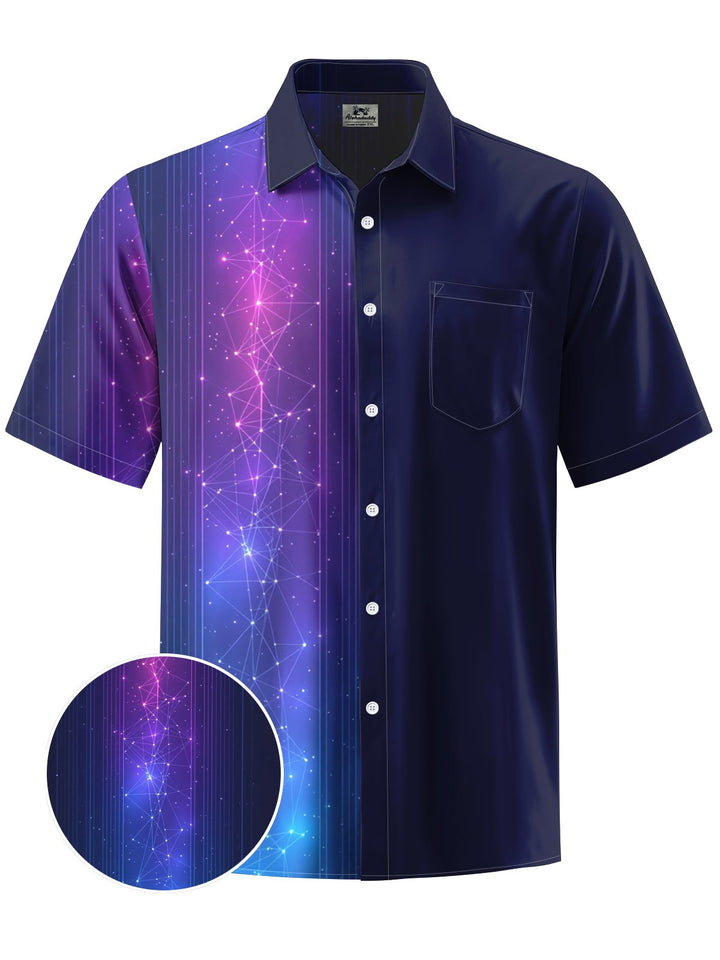 Alohadaddy® Casual Stripe Geometric Art Print Men&