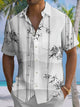Alohadaddy® Casual Bamboo Art Print Moisture Wicking Men's Short Sleeve Shirt Big & Tall