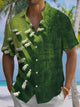 Alohadaddy® Casual Grass Sheep Art Print Chest Pocket Men's Short Sleeve Shirt Big & Tall