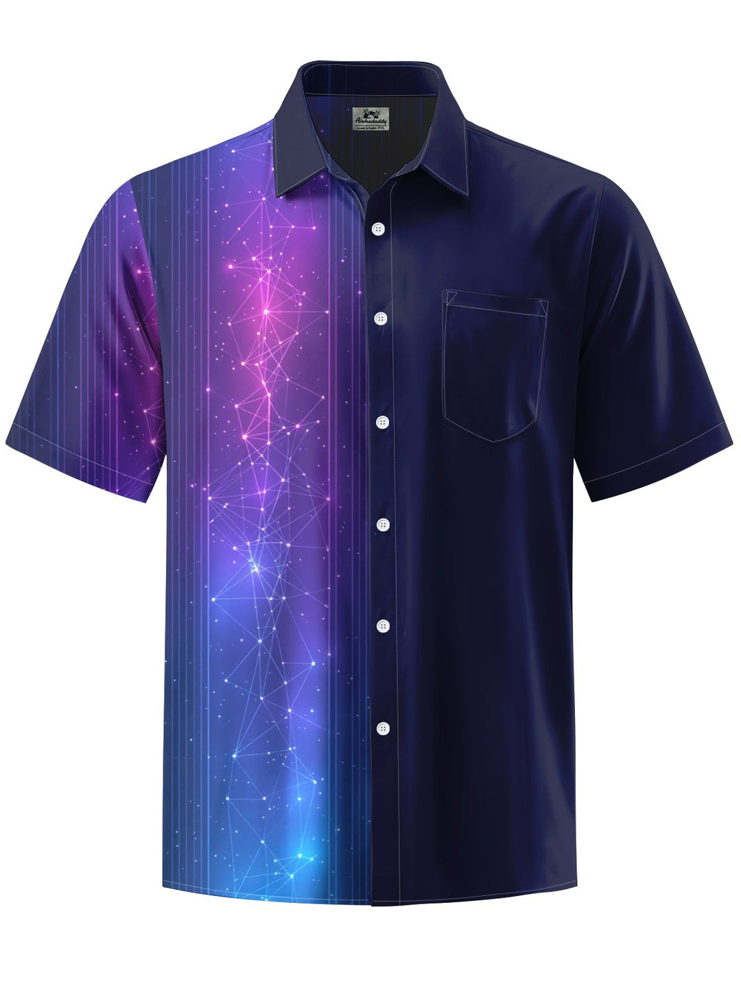 Alohadaddy® Casual Stripe Geometric Art Print Men&