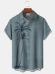 Alohadaddy Hawaiian Coconut Tree Tropical Plants Pocket Shirt