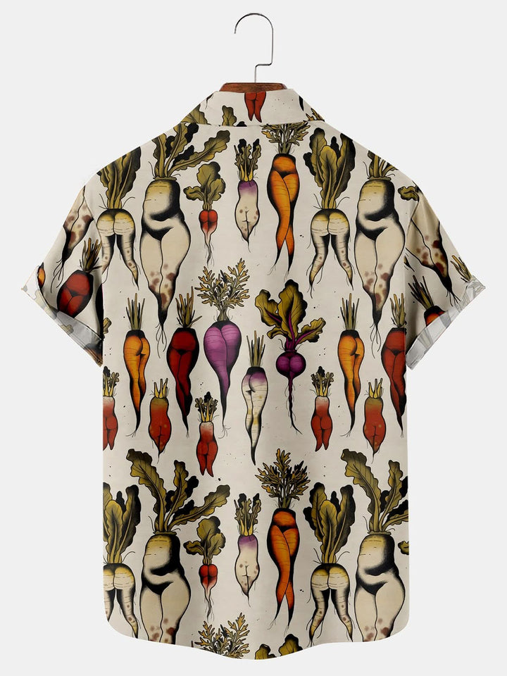 Alohadaddy Vintage Fun Fruit and Vegetable Print Men&