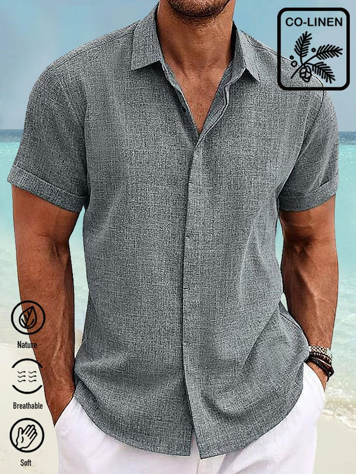 Alohadaddy Basic Cotton Linen Plain Men&