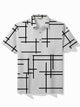 Alohadaddy 50‘s Retro Medieval Geometry Polo Shirt Stretch Comfortable Camp Pullover Polo Shirt Big Tall