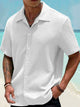 Alohadaddy Basic Casual Seersucker Men's Button Pocket Short Sleeve Shirt Big & Tall