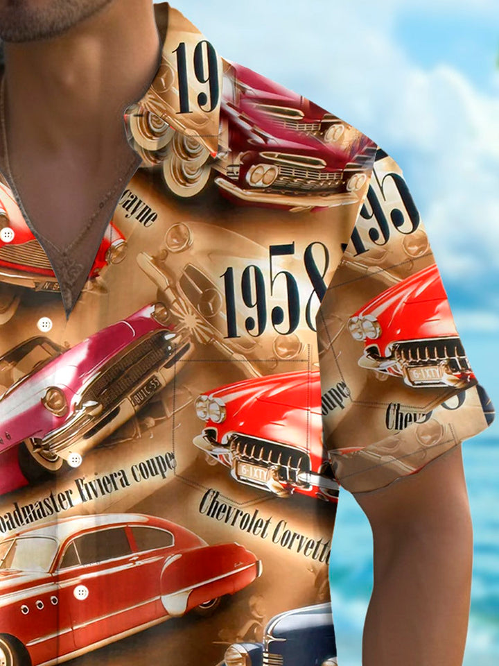 Alohadaddy 60s Retro Classic Car 3D Digital Print Men&