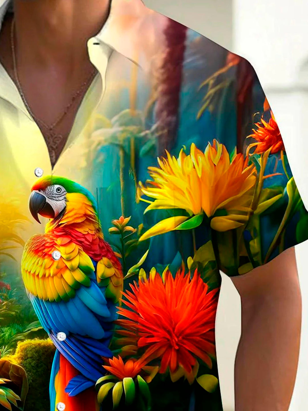 Alohadaddy® Parrot 3D digital print men&