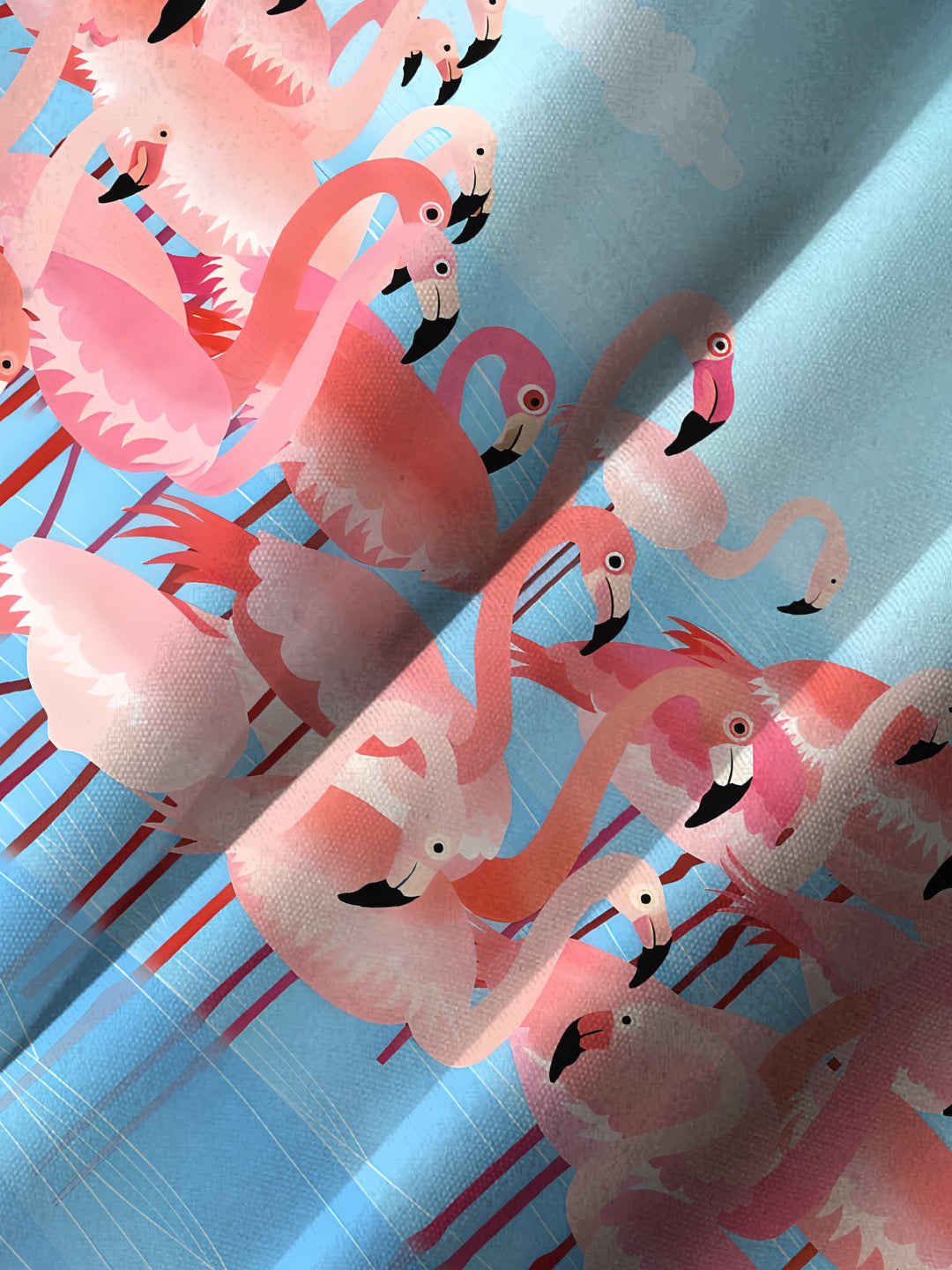 Alohadaddy Casual Hawaiian Flamingo Button Cardigan Pockets Stretch Oversized Short Sleeve Shirt