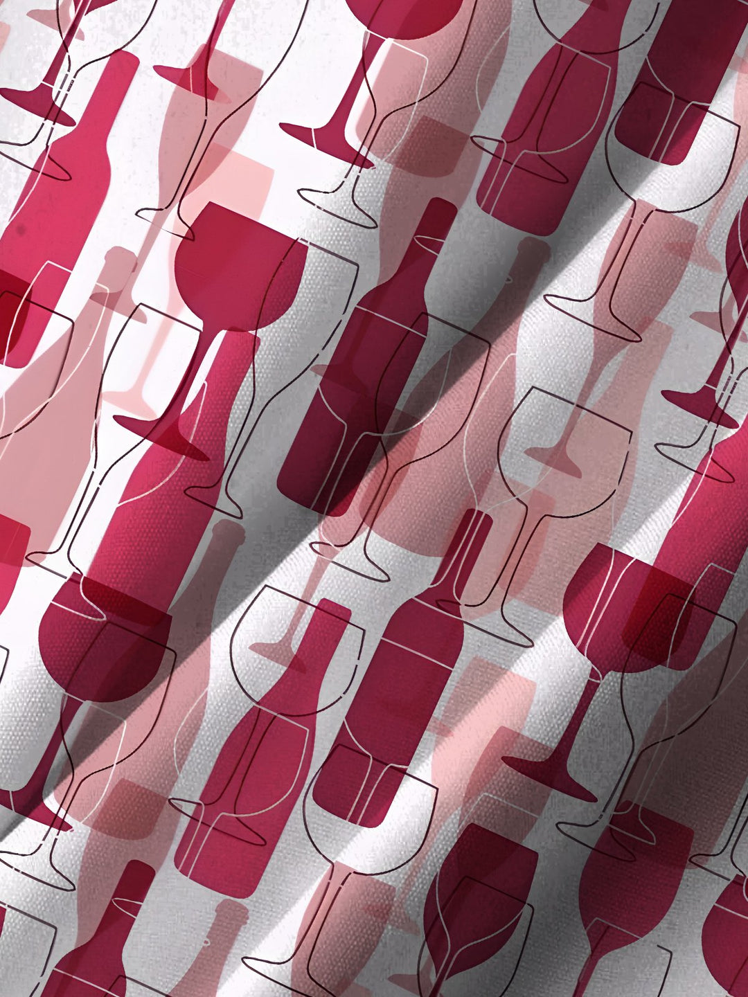 Alohadaddy® Casual Wine Glass Printed Art Chest Pocket Stretch Large Size Men&