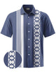 Alohadaddy® Casual Stripe Geometric Print Moisture Wicking Men's Short Sleeve Shirt