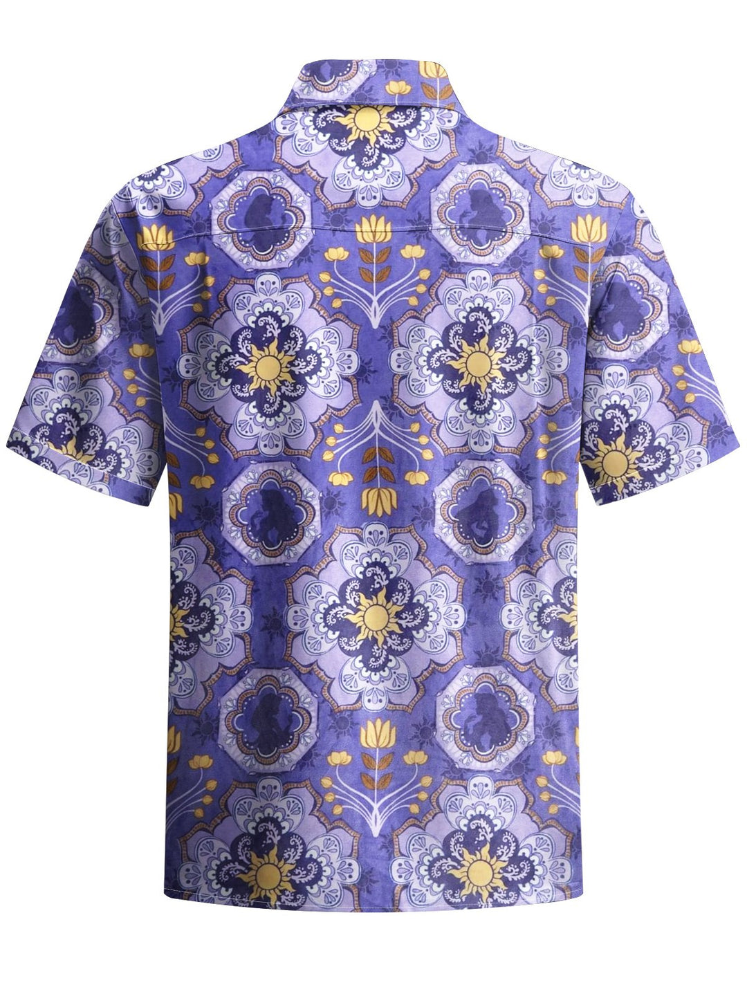 Alohadaddy® Vintage Ethnic Pattern Print Art Chest Pocket Men Short Sleeve Shirt Big &amp; Tall